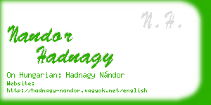 nandor hadnagy business card